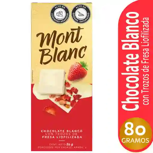 Mont Blanc Barra de Chocolate con Trozos de Fresa