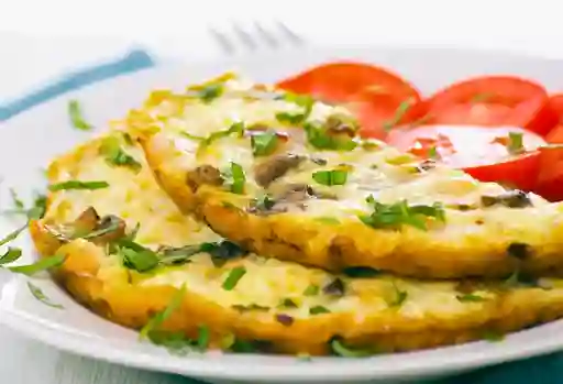 Omelette Queso y Champiñones