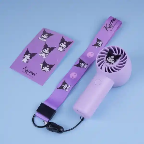 Ventilador de Mano Kuromi Morado Serie Sanrio Miniso