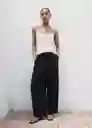 Pantalón Julia Negro Talla 44 Mujer Mango