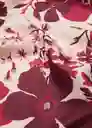 Pañuelo Grana Granate Talla 99 Mujer Mango