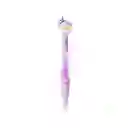 Esfero Con Brillos Tinta Azul Penguin Penman Family Gris Miniso