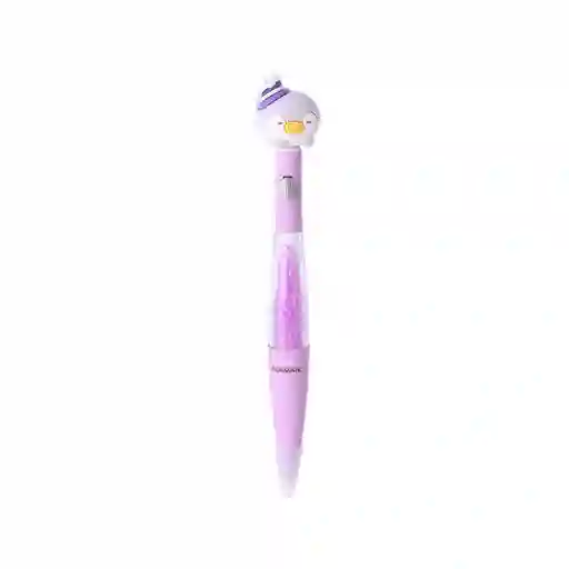 Esfero Con Brillos Tinta Azul Penguin Penman Family Gris Miniso