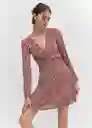 Vestido Pom Granate Talla L Mujer Mango