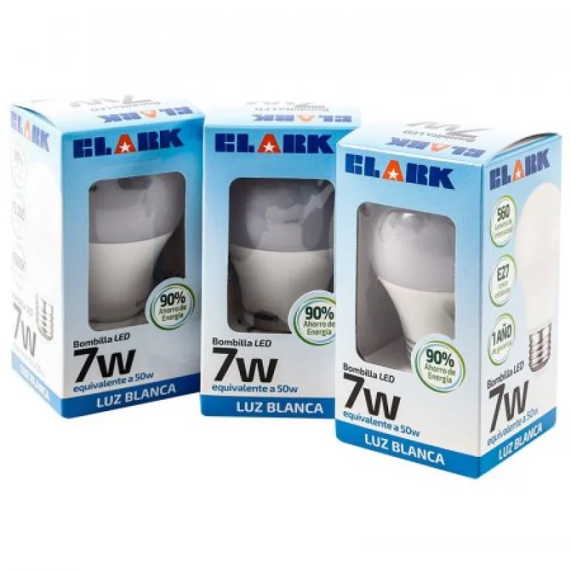 Clark Set Bombillo Led E27 7W Luz Blanca 15000H 1205 - Rappi