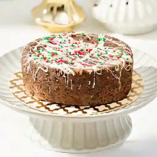 Torta de brownie clásico navidad