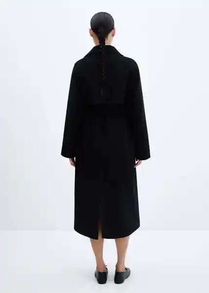 Abrigo London Negro Talla 24 Mujer Mango