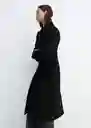 Abrigo Linda Negro Talla L Mujer Mango