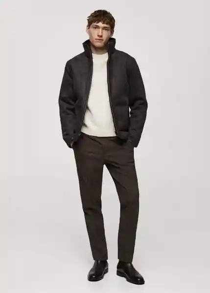 Pantalón Brest Marrón Talla 40 Hombre Mango