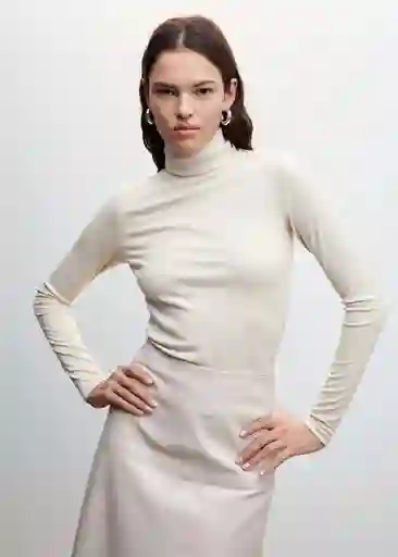 Camiseta Necky Beige Talla M Mujer Mango