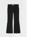 Pantalón Flare Tejano Negro Talla 18 Teen Niñas Mango