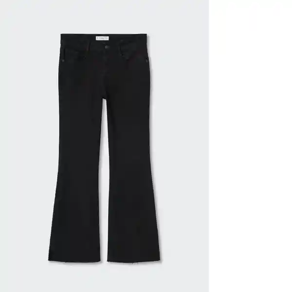 Pantalón Flare Tejano Negro Talla 18 Teen Niñas Mango