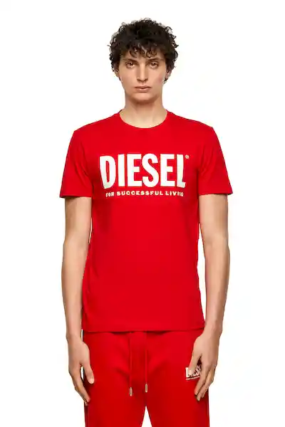 Diesel Camiseta Para Hombre T-Diegos-Ecologo Rojo Talla L