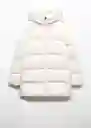 Abrigo Anorak Tokyo Offwhite Talla 25 Mujer Mango