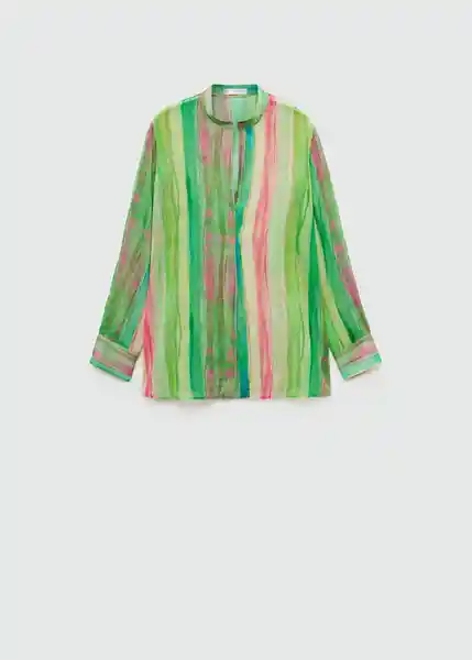 Camisa Bluelab Verde Talla M Mujer Mango