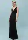 Vestido Vbbolton Negro Talla M Mujer Mango