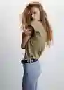 Camiseta Viri Khaki Talla M Mujer Mango