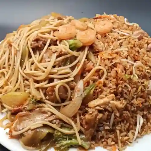 Pasta China + Arroz Frito
