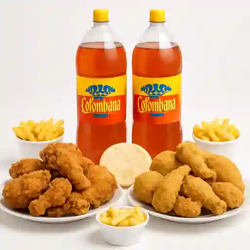 Combo 5 con Pollos 1 Frito y 1 Broaster