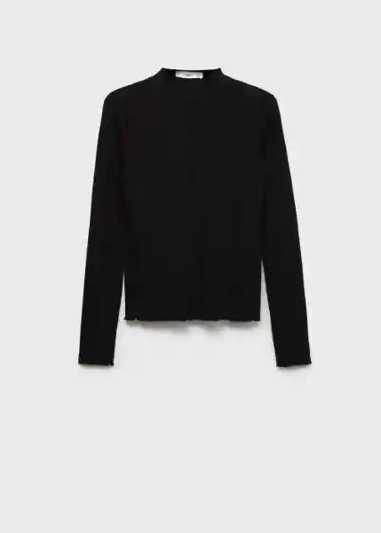 Camiseta Curlis Negro Talla L Mujer Mango