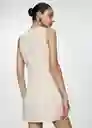 Vestido Lucy Beige Talla S Mujer Mango