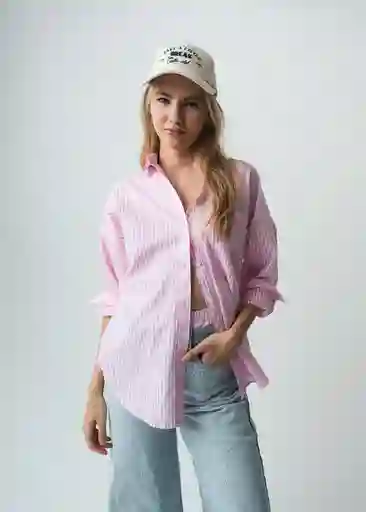 Camisa Sira Mujer Rosa Bonbon Claro T S 012G385 Naf Naf