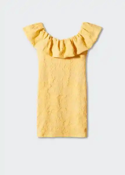 Vestido Gaste Amarillo Talla M Mujer Mango