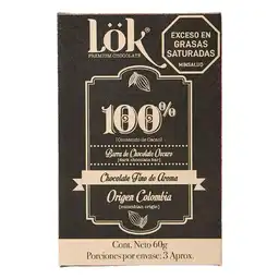 Lok Premium Products Barra Chocolate Oscuro 100%