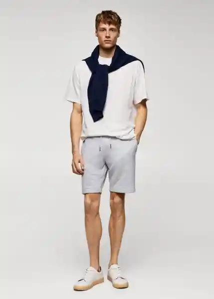 Short Funchal Gris Claro Vigoré Talla S Hombre Mango