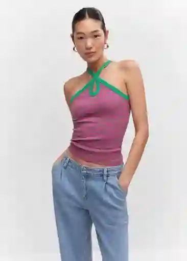 Top Guido Fucsia Talla S Mujer Mango