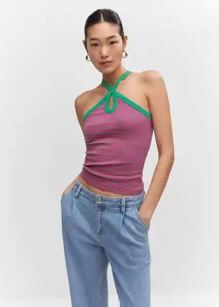 Top Guido Fucsia Talla S Mujer Mango