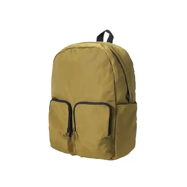 Maleta Con Doble Bolsa Frontal Verde Militar Miniso