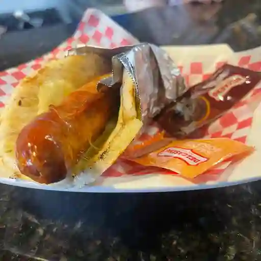 Arepa de chorizo y queso