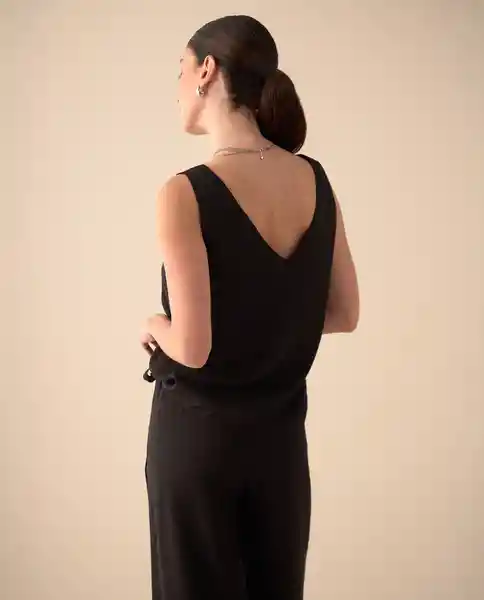 Camisa Negro Jaguar Ultraoscuro Talla M 411G013 Espirit
