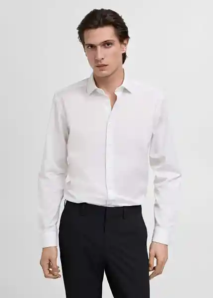 Camisa Emeritol Blanco Talla XXL Hombre Mango