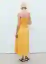 Falda Sunny Mostaza Talla 36 Mujer Mango