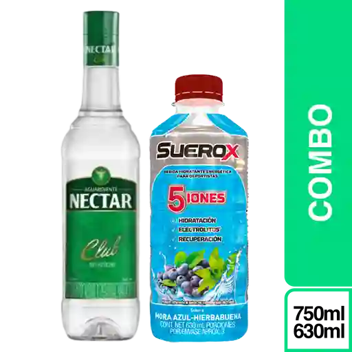 Combo Aguardiente Néctar Sin Azúcar 750 mL + Suerox Mora Azul