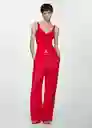 Top Lana Rojo Talla M Mujer Mango