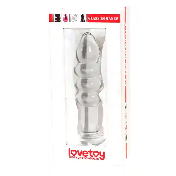 Glass Romance Plug Anal Bendi Transparente