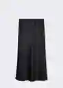 Falda Mia2 Negro Talla L Mujer Mango