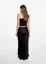 Falda Noche Negro Talla 22 Teen Niñas Mango