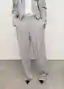 Pantalón Bowery Gris Talla 38 Mujer Mango