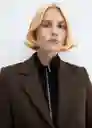 Blazer Americana Bruna Marrón Talla S Mujer Mango