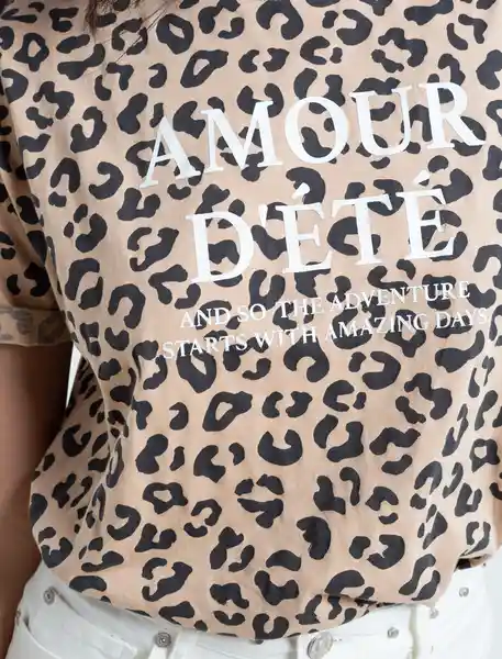  Camiseta Beige Ajonjoli Medio Talla S 402E005 Naf-Naf 