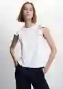 Camiseta Hani Blanco Talla 18 Mujer Mango