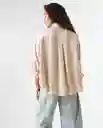 Camisa Mujer Beige Talla L 612G003_BEI131106