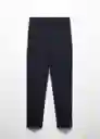 Pantalón Warm Navy Talla 34 Mujer Mango