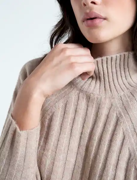  Sueter Arena Mujer Beige Guijarro Medio Talla S Naf-Naf 