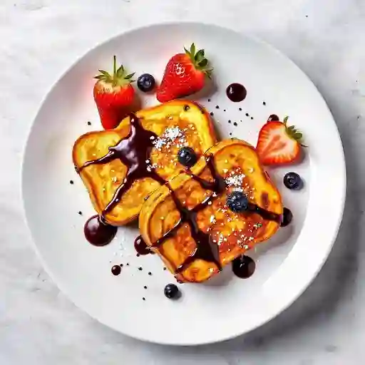 Tostadas chocolate y frutos rojos