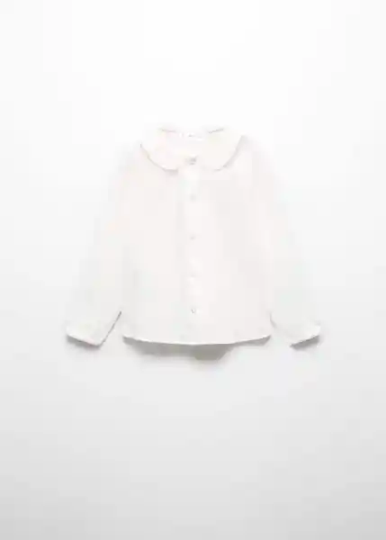 Blusa Isabella Niñas Blanco Talla 69 Mango